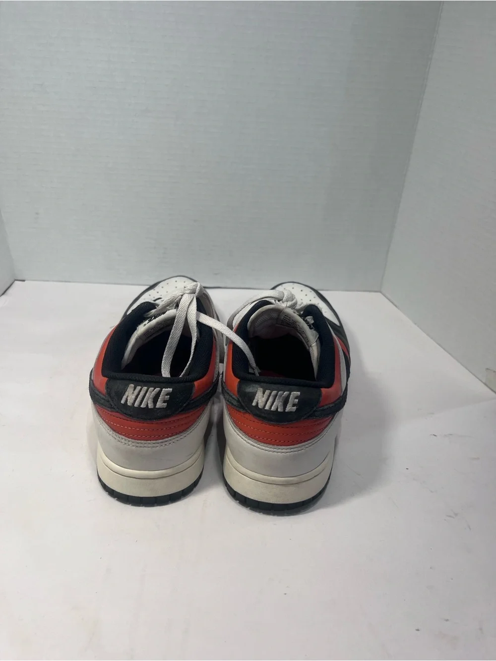 Nike Men's Low-Top Sneakers in White, Black & Orange